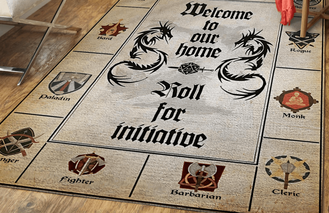 Dungeons and Dragons Home Welcome Rug