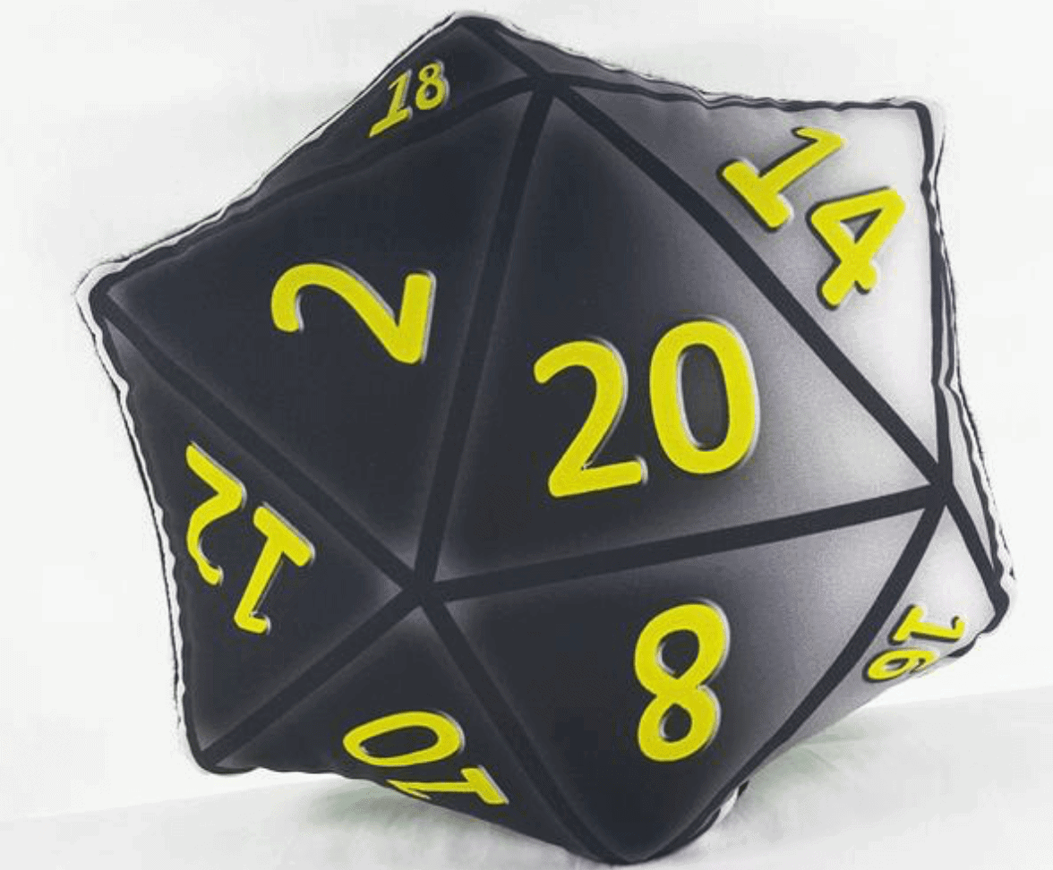 D&D Cushion Geek Polyhedral Dice Pillow