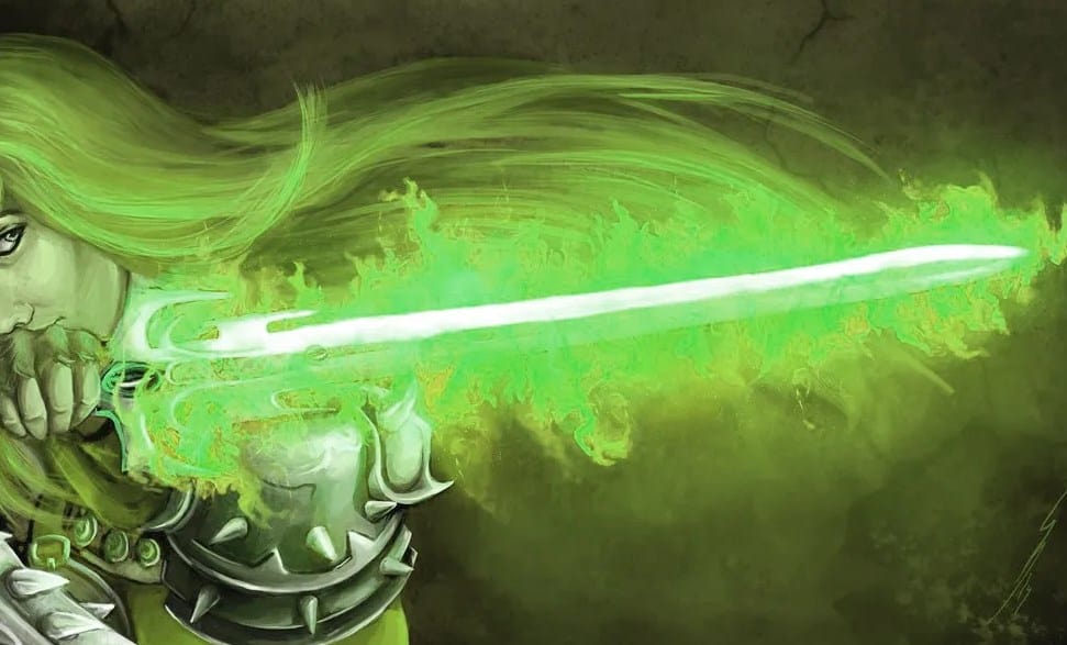 Green Flame Blade