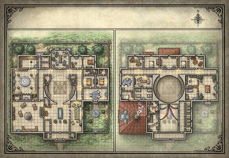 dnd living room map