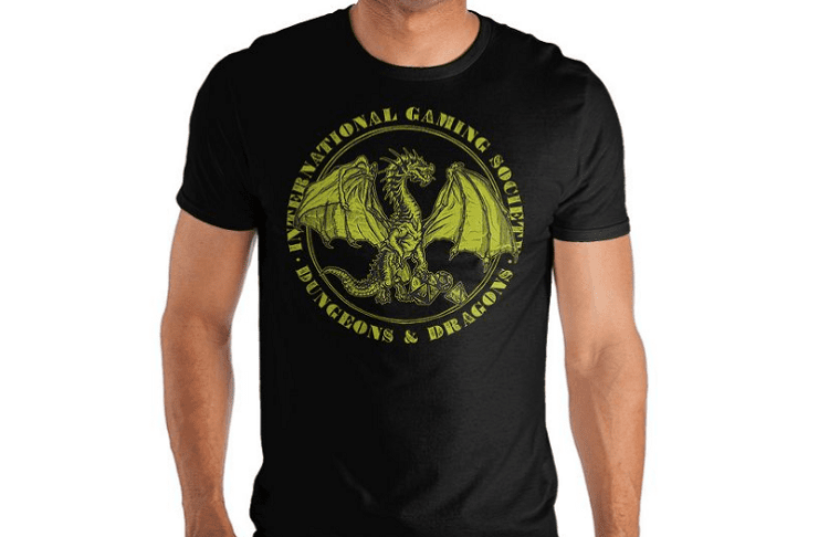 Mens Dungeons and Dragons Shirt International Gaming Society Clothing