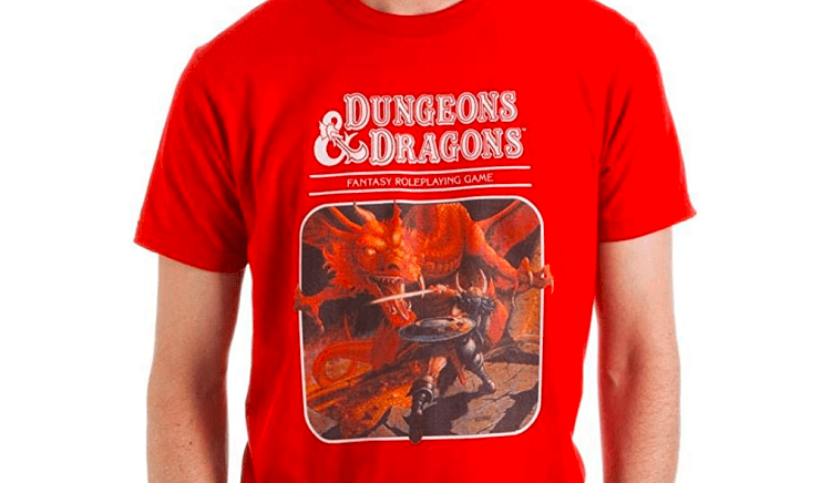 Dungeons and Dragons Third Edition Men's Graphic T-Shirt, Red