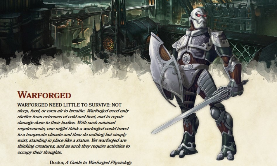 dandd warforged wizard