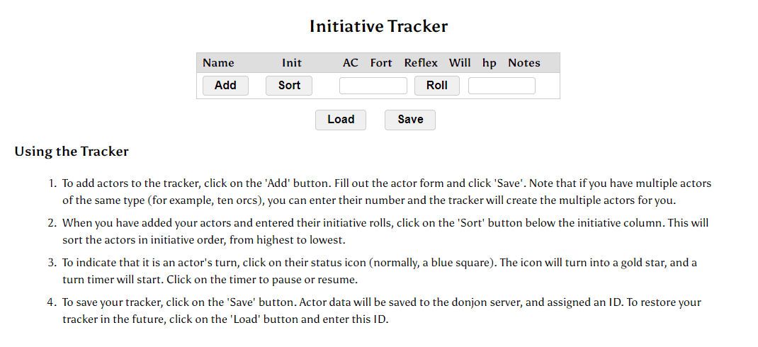 Initiative Tracker