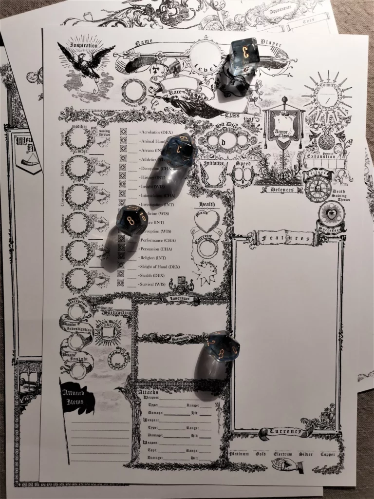 Gothic Domain: Gothic Vibes Character Sheet