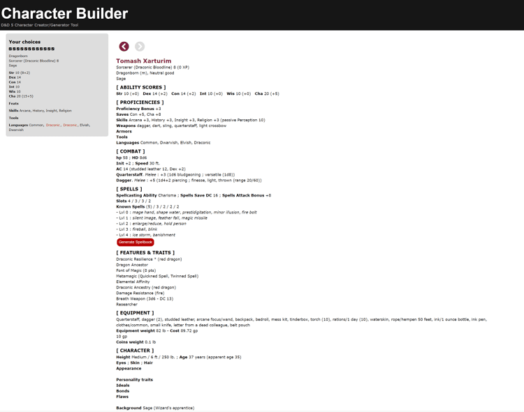 aidedd character builder